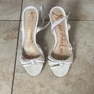 Sam Edelman White Strappy Heels
